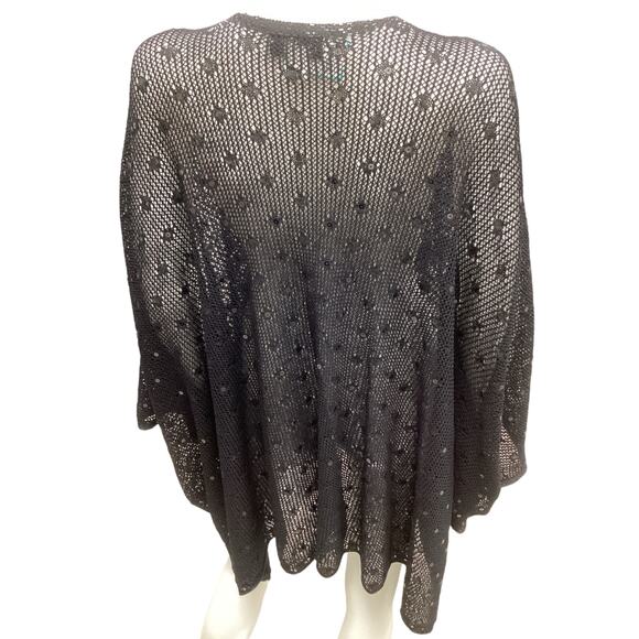 St. John Evening By Marie Gray Cover Up Women’s 1 Size Open Knit Poncho Sequins - Picture 5 of 8